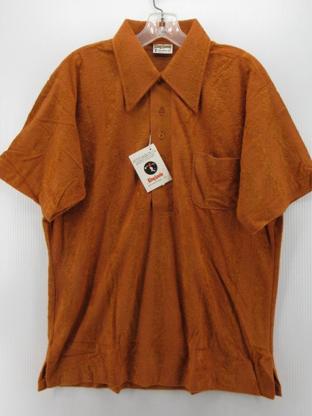 VTG King Louie Polo Shirt Medium L Terry 70s Bowling Rockabilly NEW